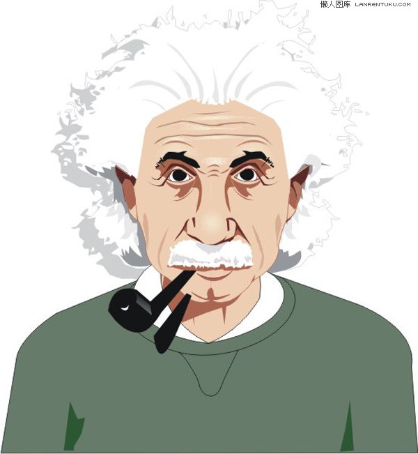爱因斯坦画像矢量素材