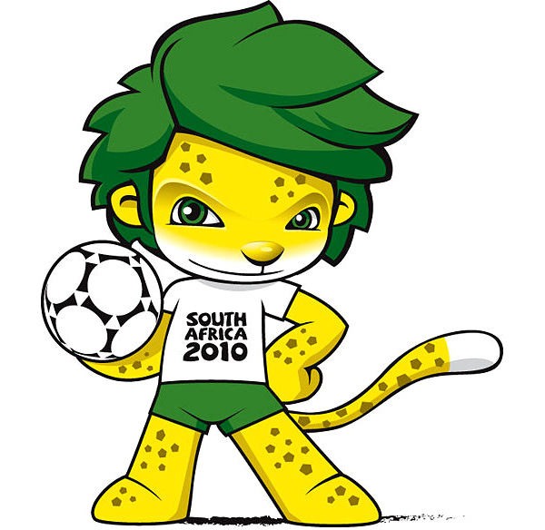 ai格式,含jpg预览图,关键字:矢量标志,吉祥物,南非世界杯,2010年,足球