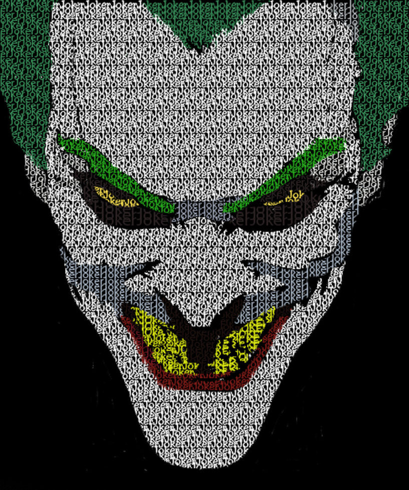 Joker Pixel Art Grid.