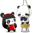 Expression Panda pendaison de QQ de