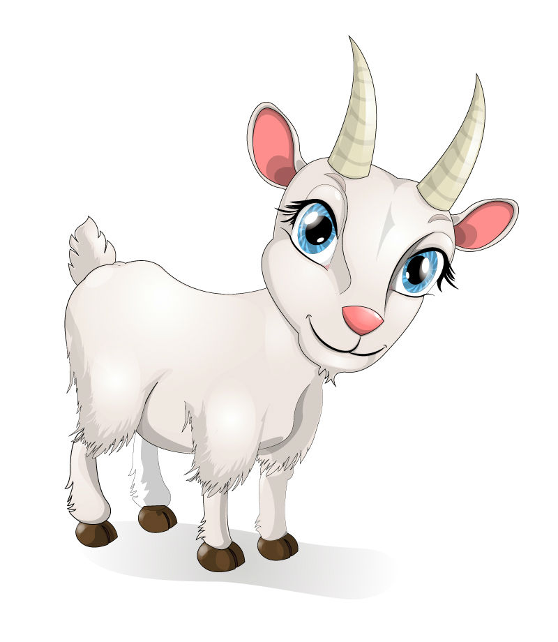 eps格式,含jpg预览图,关键字:卡通,羊,山羊,矢量图.