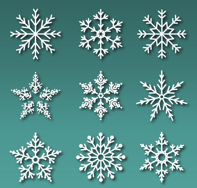 ai格式,含jpg预览图,关键字:剪纸,冬季,雪花,花纹,圣诞节,矢量图.