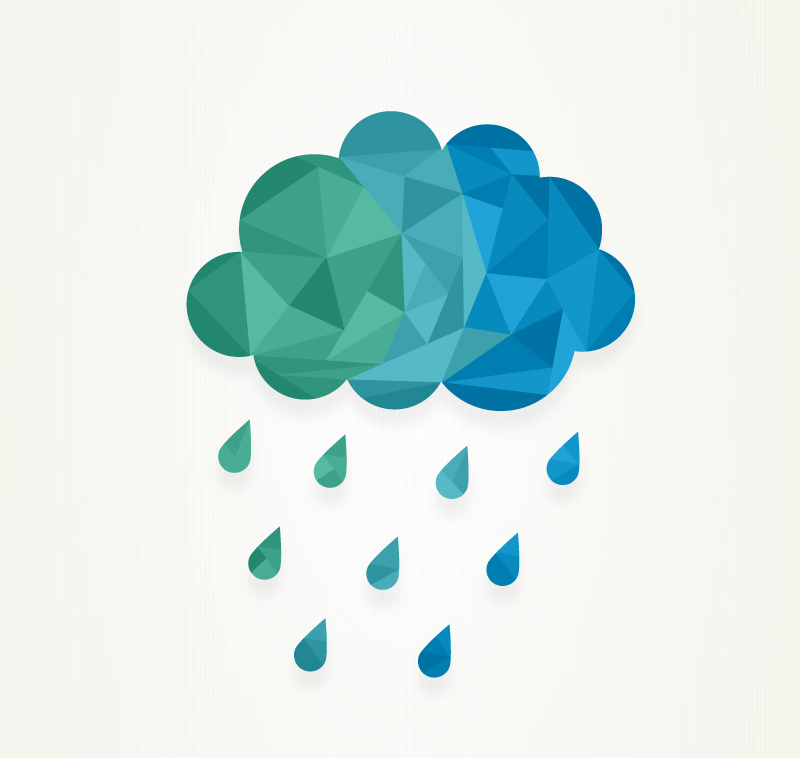 ai格式,含jpg预览图,关键字:雨滴,云朵,雨,几何形,天气,矢量图.