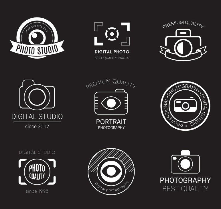 9款摄影工作室标志设计矢量素材