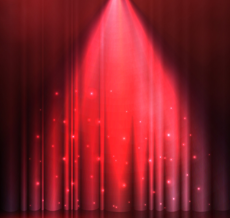 红色聚光灯舞台背景矢量素材