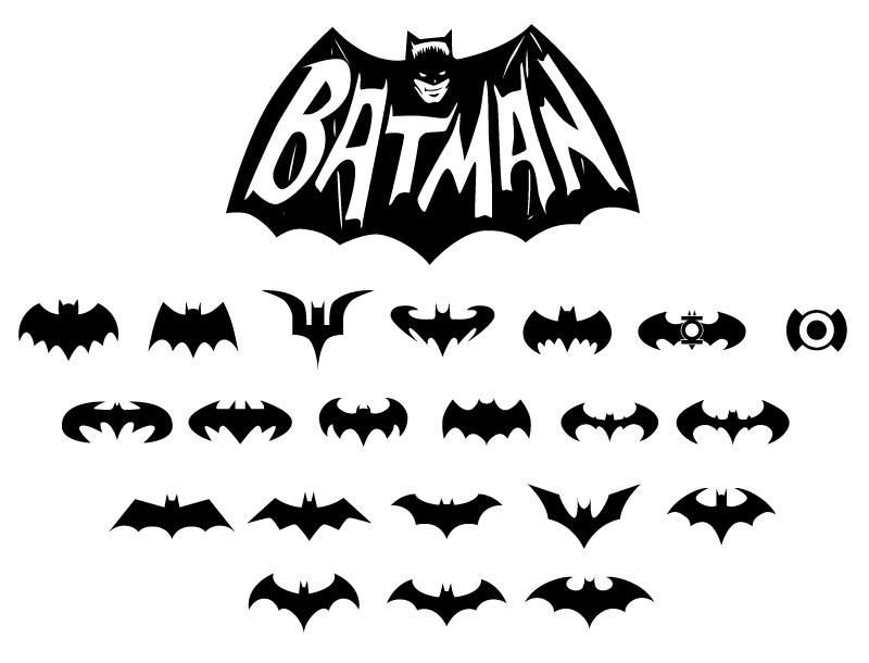21个蝙蝠侠batman标志矢量图
