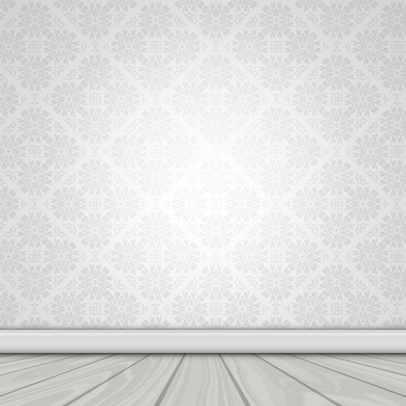 白色花纹墙壁和木地板矢量素材_矢量背景_懒人图库