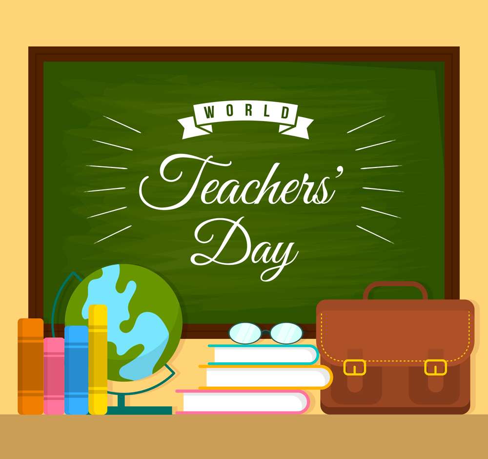 ai格式,含jpg预览图,关键字:happy teachers day,教师节,课堂,黑板