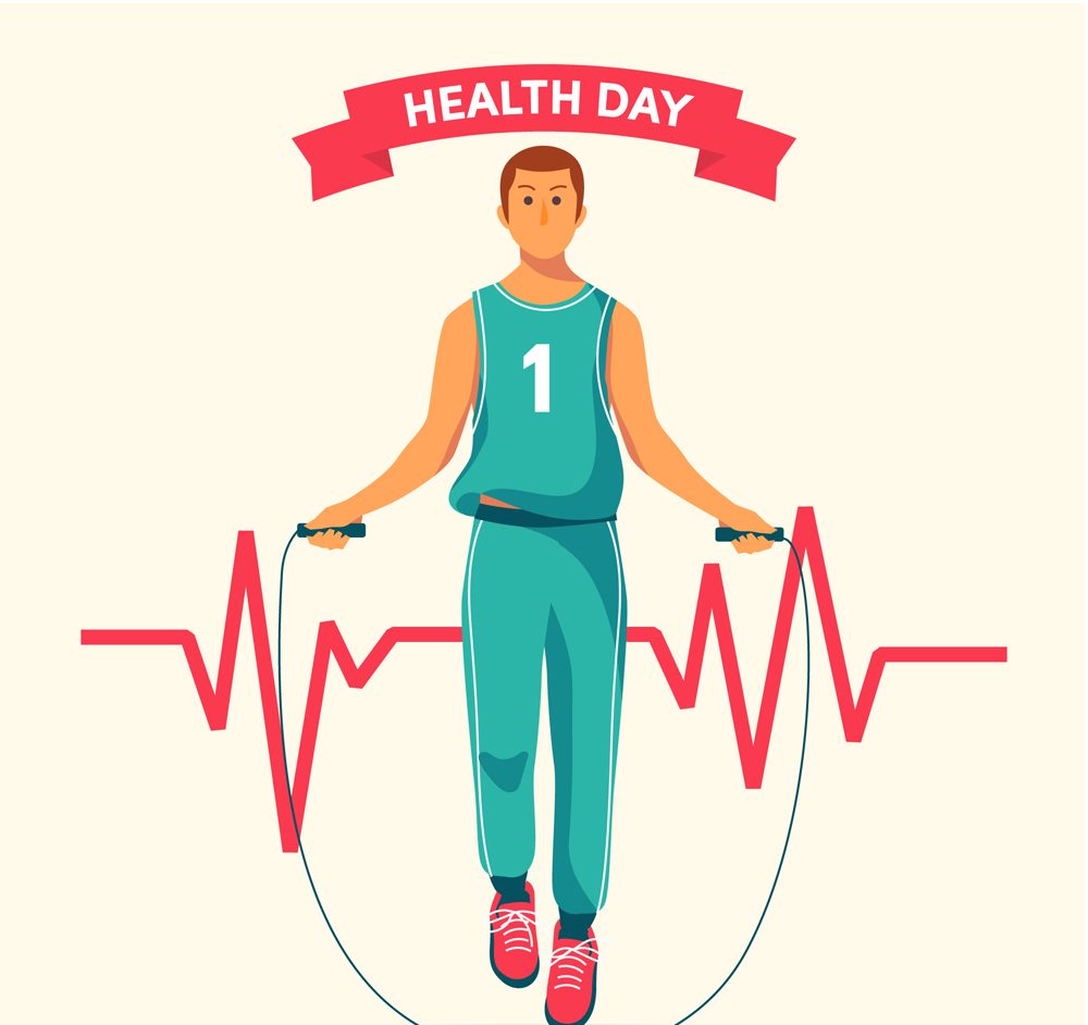 关键字:跳绳,心电图,world health day,创意,世界卫生日,运动,健身