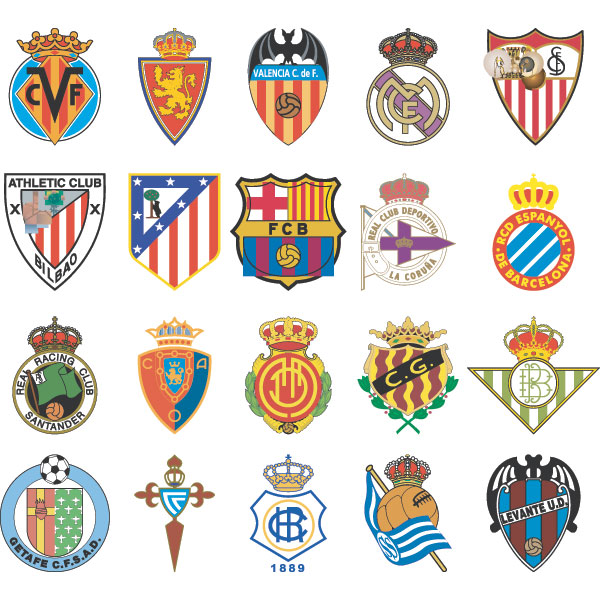ai格式西班牙足球俱乐部标志矢量素材