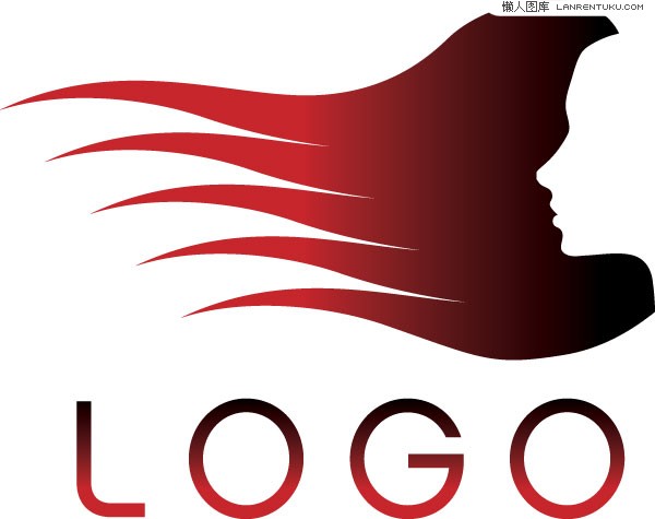 一款主题鲜明的美发店logo矢量素材