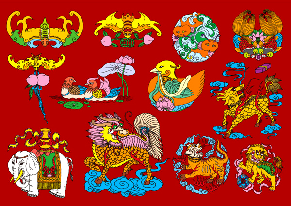中国民间装饰图案特点图片