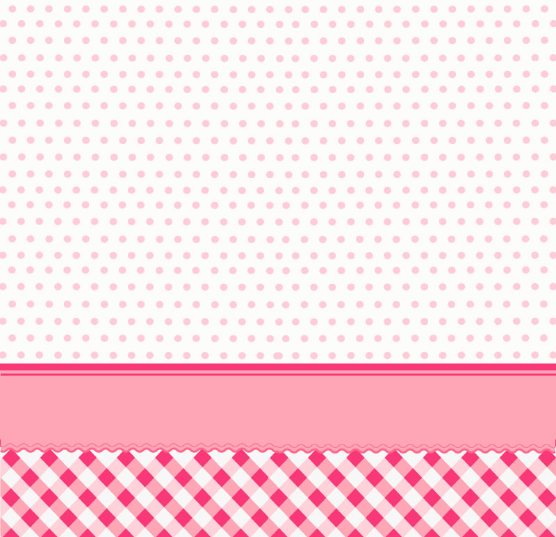 粉色水玉点与格子背景矢量素材 矢量背景 懒人图库