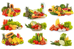 12组水果蔬菜组合高清图片