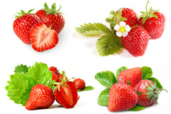 5组成堆的草莓高清图片下载