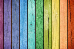 彩虹色木板高清图片素材