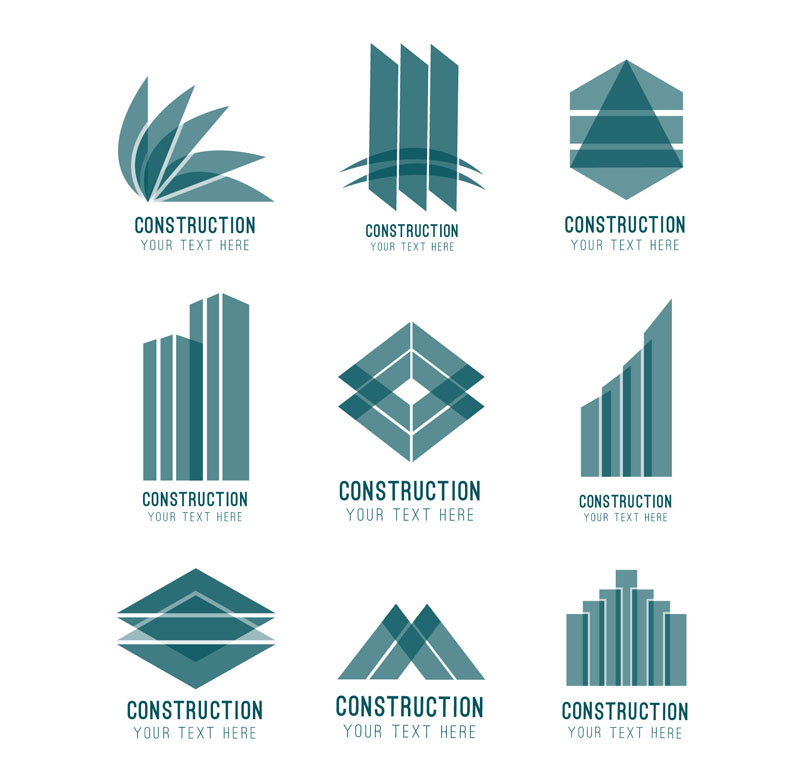 9款抽象建筑标志矢量素材