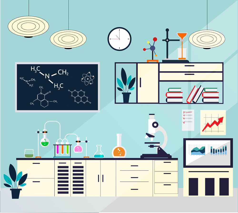 创意整洁实验室设计矢量素材
