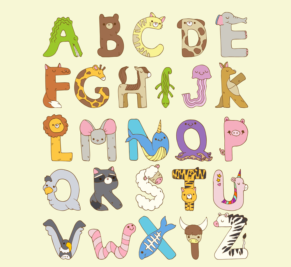26个字母唯美美术字体图片