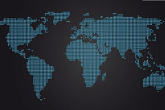 世界地图点状矢量图