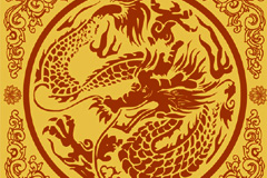 中国古典龙纹矢量素材